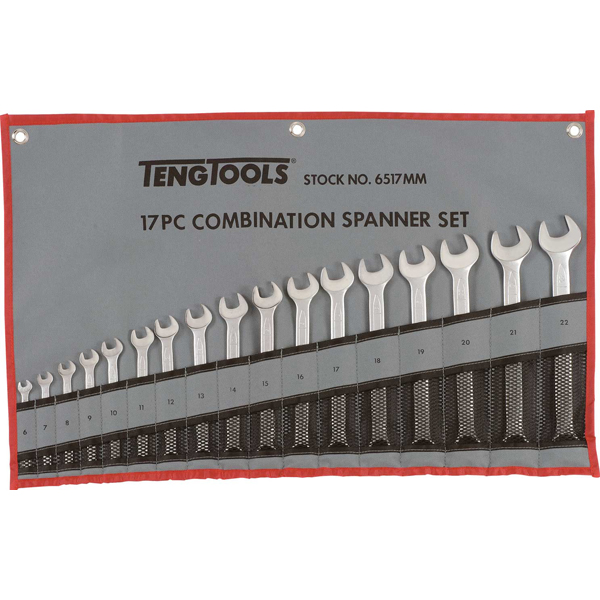 17 Piece Combination Spanner Set (Handy Tool Roll)